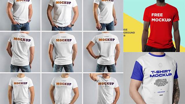 4932+ Realistic T Shirt Mockups Free PSD