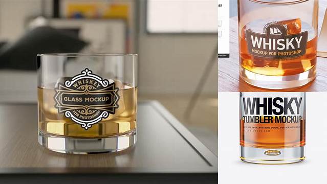 4932+ Whisky Tumbler Glass PSD Mockup Versatile Photoshop Freebie