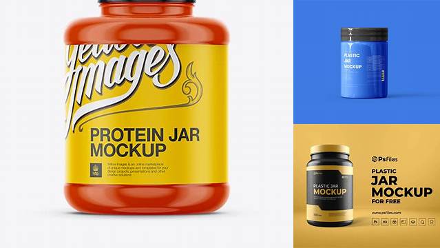 4936+ Glossy Plastic Supplement Jar PSD Mockup PSD for Creative Projects