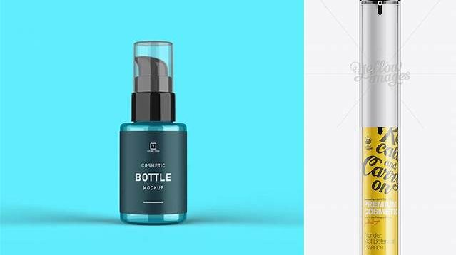 4938+ 60ml Doublewall Airless Cosmetic Bottle with Pump PSD Mockup High-Quality Digital Mockup Resource