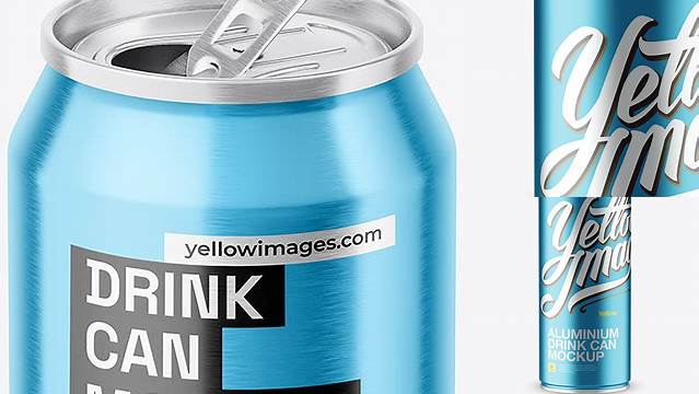 4943+ 1L Metallic Aluminium Can PSD Mockup High-Quality Design Free PSD