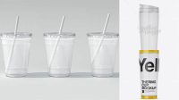 4943+ Clear Plastic Thermo Cup PSD Mockup Easy-to-Use PSD Template