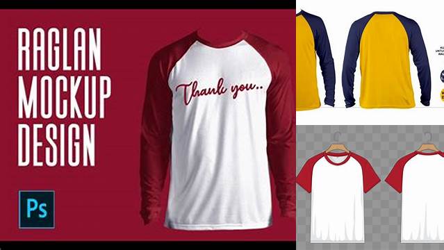 4945+ Mockup Kaos Raglan Free Graphic Resource