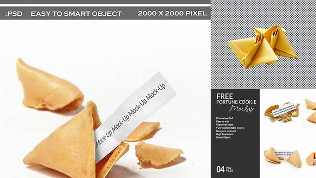 4947+ Fortune Cookie Mockup Professional Design PSD