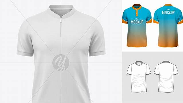 4950+ Chinese Collar T Shirt Mockup Best Free Resource