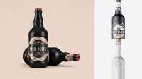 4954+ Ceramic Beer Bottle With Cork PSD Mockup Smart PNG Image