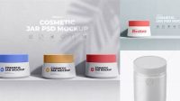 4958+ Matte Cosmetic Jar PSD Mockup High Angle Shot PSD Download