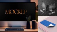 4959+ Computer Mockup Psd Customizable Design Files