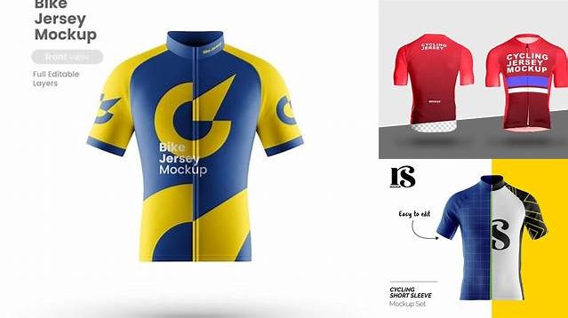 4963+ Mockup Cycling Jersey Free Custom PSD Mockup Template