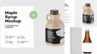 4963+ Plastic Maple Syrup Bottle PSD Mockup Download Free PSD