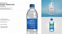 4966+ 750ml Blue Water Bottle PSD Mockup Modern Photoshop Resource