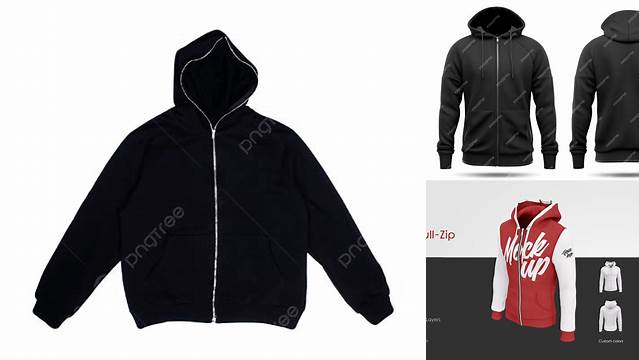 4967+ Men’s Full-Zip Hoodie PSD Mockup Back Half Side View Fully Layered PSD Freebie