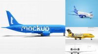 4970+ Sport Airplane PSD Mockup Back View Creative Design PSD Free Download