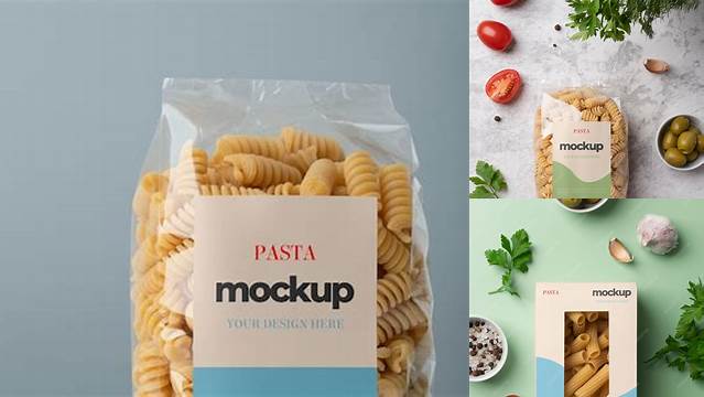 4971+ Pasta Packaging Mockup Creative PSD Resources