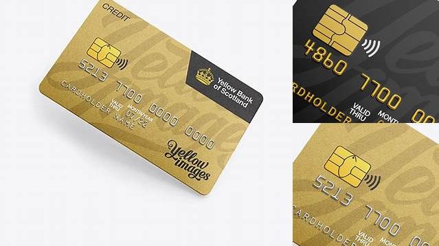 4978+ Credit Card PSD Mockup Half Turned View High-Angle Shot Exclusive Free PSD Mockups