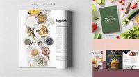 4979+ Food Magazine Mockup Editable Graphic Free PSD