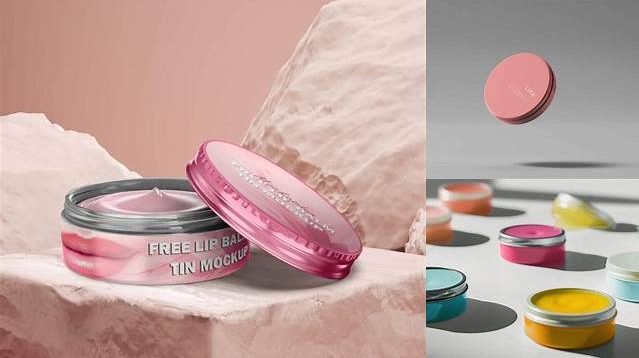 4984+ Round Lip Balm Tin PSD Mockup Front View Mockup PSD Free Download