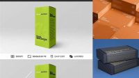 4984+ Two Matte Boxes with Label PSD Mockup Top View Creative Free Photoshop Template