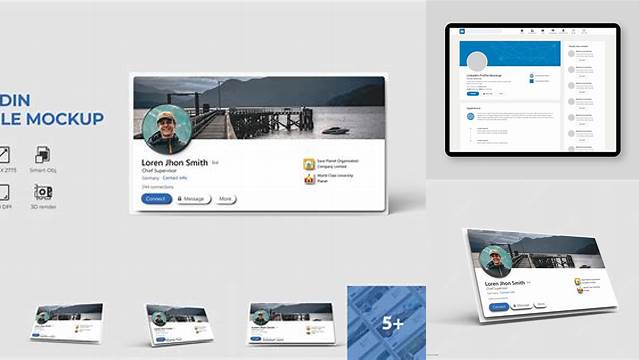 4988+ Linkedin Profile Mockup Include TIFF