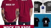 4989+ Mockup Kaos Photoshop Depan Belakang Fully Editable PSD Template