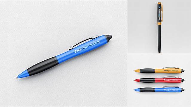 499+ Click Pen PSD Mockup Top View For Free Download