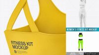 499+ Women's Fitness Kit PSD Mockup Side View Custom Graphic Resource Free Download