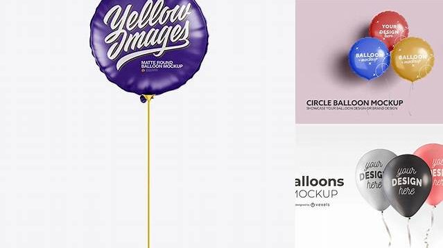 4990+ Matte Round Baloon PSD Mockup Exclusive and Stylish Design PSD