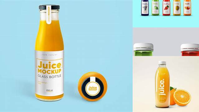 4994+ 330ml Glossy Juice Bottle PSD Mockup Stylish PSD for Free