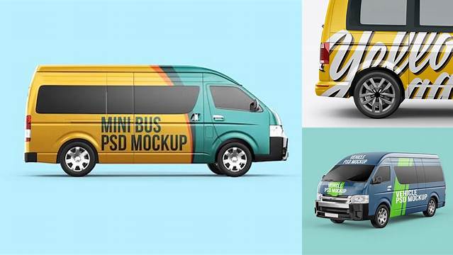 4994+ Minibus Mockup Premium Quality Freebie