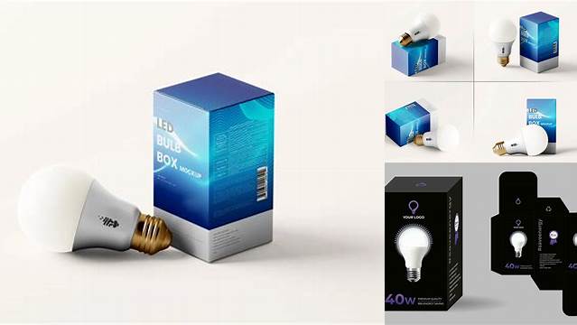 4995+ Light Bulb Box Mockup Include TIFF