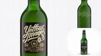 500+ 25cl Stubby Green Glass Beer Bottle PSD Mockup Free Premium Photoshop Template Download