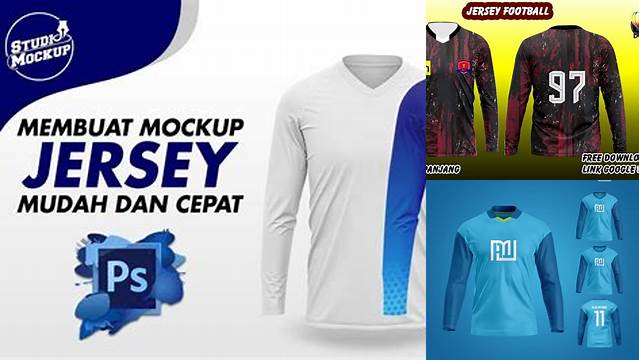 5006+ Mockup Jersey Lengan Panjang Psd Include TIFF