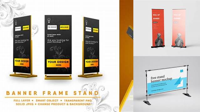 5007+ Banner Stand Mockup Easy Editable