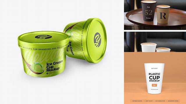 5007+ Matte Metallic Cup PSD Mockup High-Resolution PSD Download