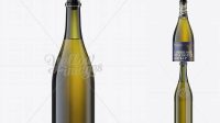 5008+ Antique Green Lambrusco Wine Bottle PSD Mockup Fully Editable PSD Template