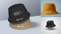 5008+ Bucket Hat PSD Mockup Front View Free PSD