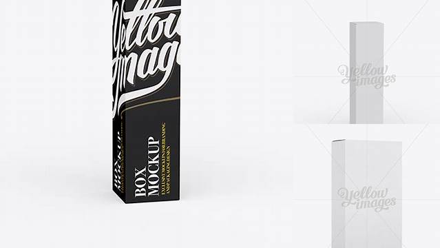 5009+ 30ml Paper Box PSD Mockup 25° Angle Front View Eye-Level Shot High-Quality Editable PSD