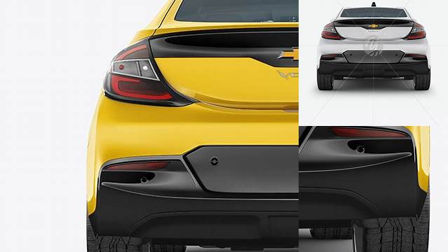 5017+ Chevrolet Volt PSD Mockup Back View Photoshop PSD Free for Designers