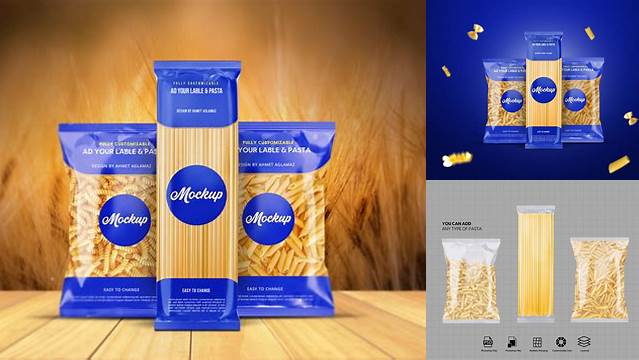 502+ Big Spaghetti Bag PSD Mockup Creative Free Photoshop Template