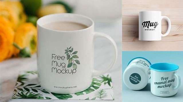 5022+ Glossy Mug PSD Mockup Front View Editable Graphic Free PSD