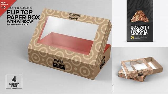 5023+ Box with Window PSD Mockup Front & Back Views Fully Editable Photoshop PSD Free Download