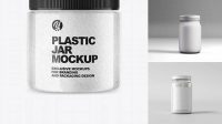 5024+ Transparent Plastic Jar Mockup Layered Photoshop Template