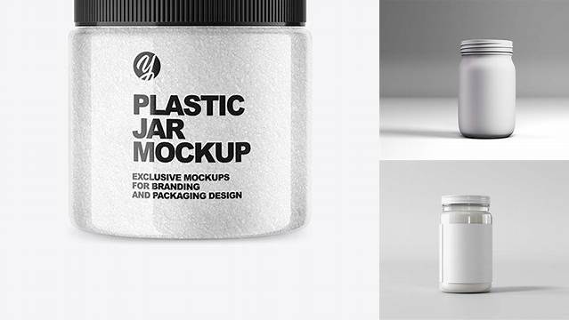 5024+ Transparent Plastic Jar Mockup Layered Photoshop Template