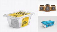 5035+ Plastic Container PSD Mockup Half Side View Easy-to-Use PSD Template