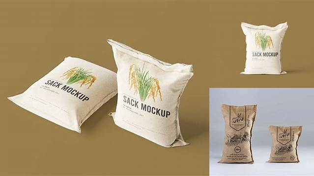 5038+ Rice Bag Free Mockup High-Quality PSD Files