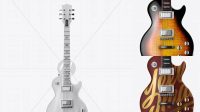 5041+ Matte Electric Guitar PSD Mockup Front View Free Graphic Mockup PSD