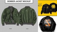 5042+ Bomber Jacket Mock Up High-End Layered Mockup Free