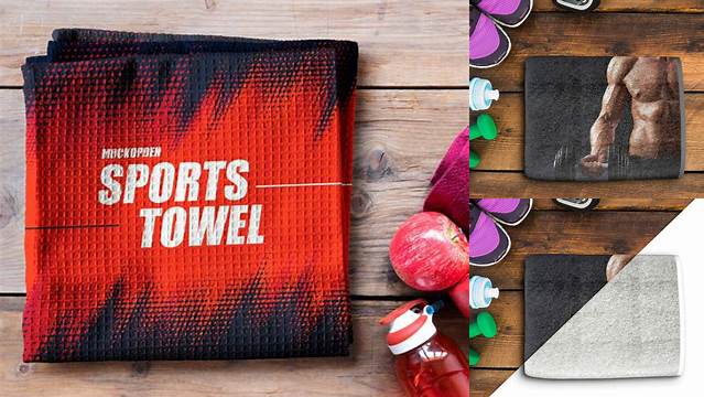 5042+ Gym Towel Mockup Versatile PSD Mockup File