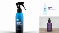 5042+ Open Matte Spray Bottle PSD Mockup Professional Quality Freebie PSD File