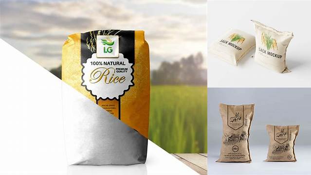 5043+ Rice Bag Mockup Free Download Easy Editable